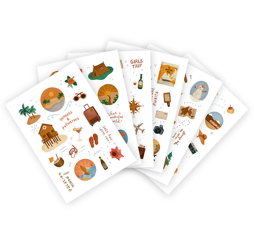 Travel Sticker Set - The Adventure Book