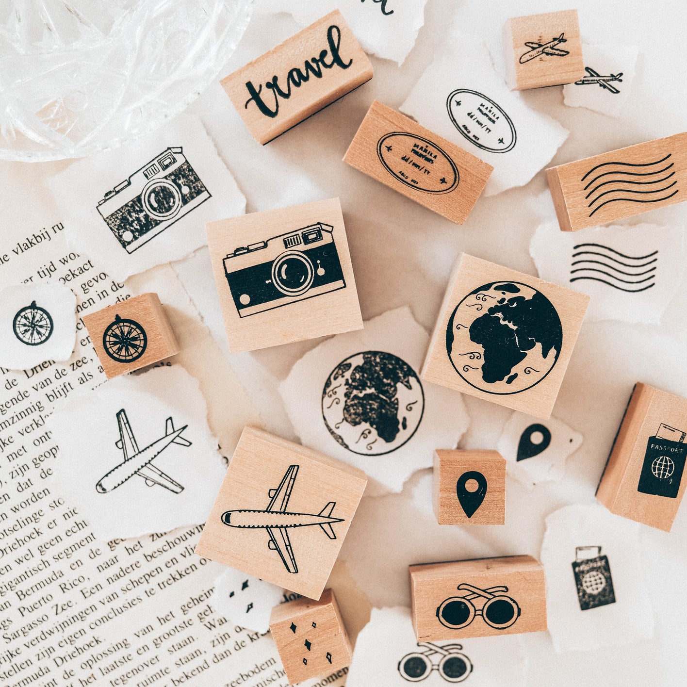 Wooden Stamp Set - The Adventure Book